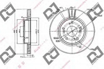 DJ PARTS bd1041 -  Тормозной диск